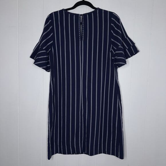 Tommy Bahama Women’s Vista Stripe Flutter Sleeve Dress Island Navy Size Small - Picture 2 of 5